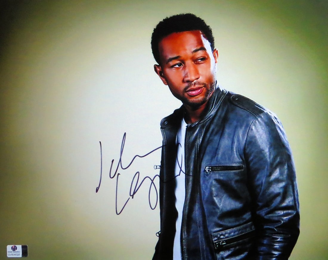 John Legend Signed 11X14 Photo Classic Leather Jacket JSA Certified (1 of 2)