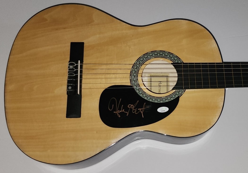 Haley Reinhart Autographed Guitar with JSA Authentication Music Memorabilia: Haley Reinhart Autographed Guitar with JSA Authentication Music Memorabilia This is an authentic autographed guitar by Haley Reinhart, the talented pop singer and former American Idol contestant. The 