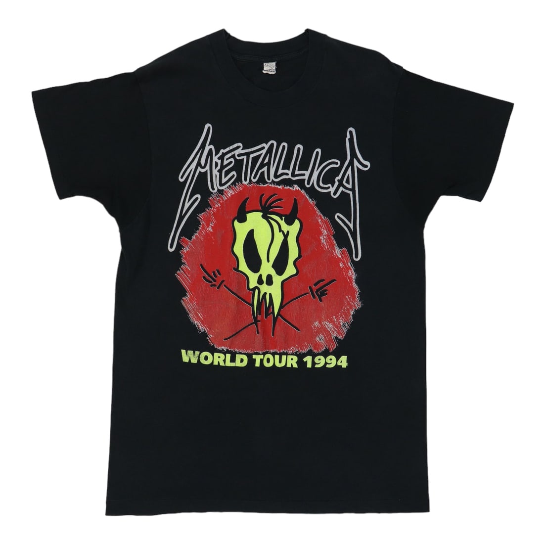Vintage 1994 Metallica Zorlac Tour Black Cotton Extra Large Shirt: Vintage 1994 Metallica Zorlac Tour Black Cotton Extra Large Shirt This is an original vintage 1994 Metallica Zorlac Tour Shirt, not a modern reproduction. Featuring front and back graphics, the shirt 