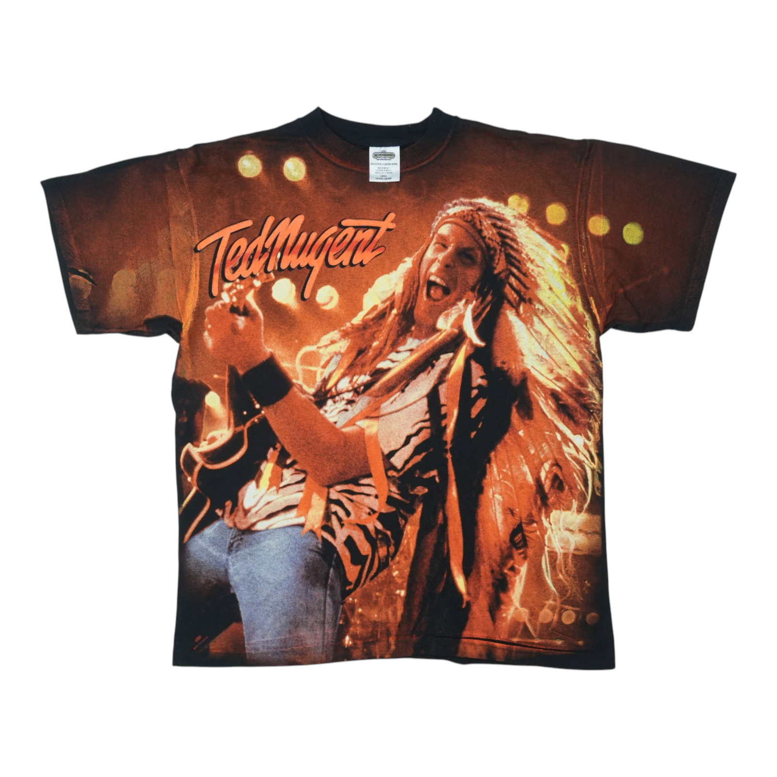 Vintage 1995 Ted Nugent Spirit of the Wild Black Cotton T-Shirt Size Large (1 of 4)