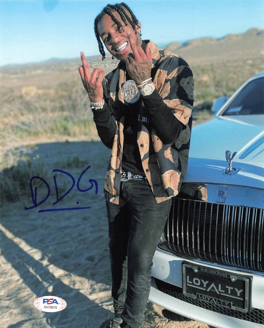 DDG Darryl Granberry Jr. Signed 8x10 Photo PSA/DNA Authenticated Rapper: DDG Darryl Granberry Jr. Signed 8x10 Photo PSA/DNA Authenticated Rapper This is an original 8x10 photograph featuring rapper DDG, personally signed by him. The authenticity of the signature has been v