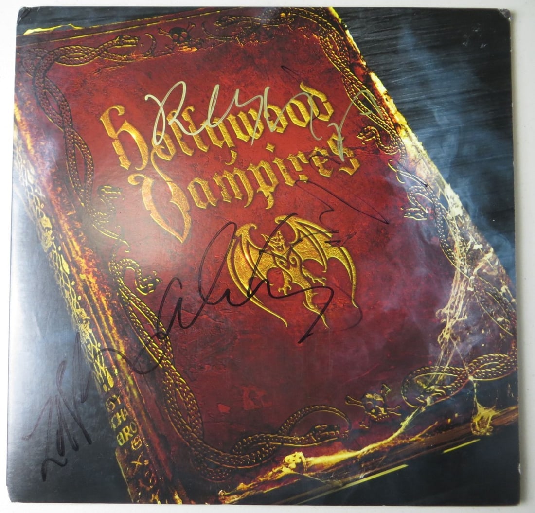 Beckett Authenticated Hollywood Vampires Signed Record Alice Cooper Joe Perry (1 of 5)