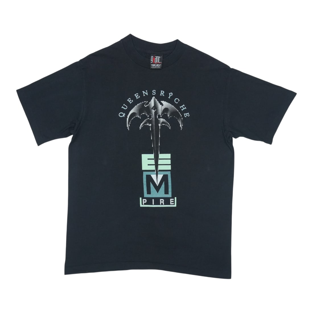 Vintage 1991 Queensryche Empire Concert Black Cotton T-Shirt Size Large: Vintage 1991 Queensryche Empire Concert Black Cotton T-Shirt Size Large This is an original vintage 1991 Queensryche Empire Tour shirt, featuring front and back graphics. The shirt is made from 100% c