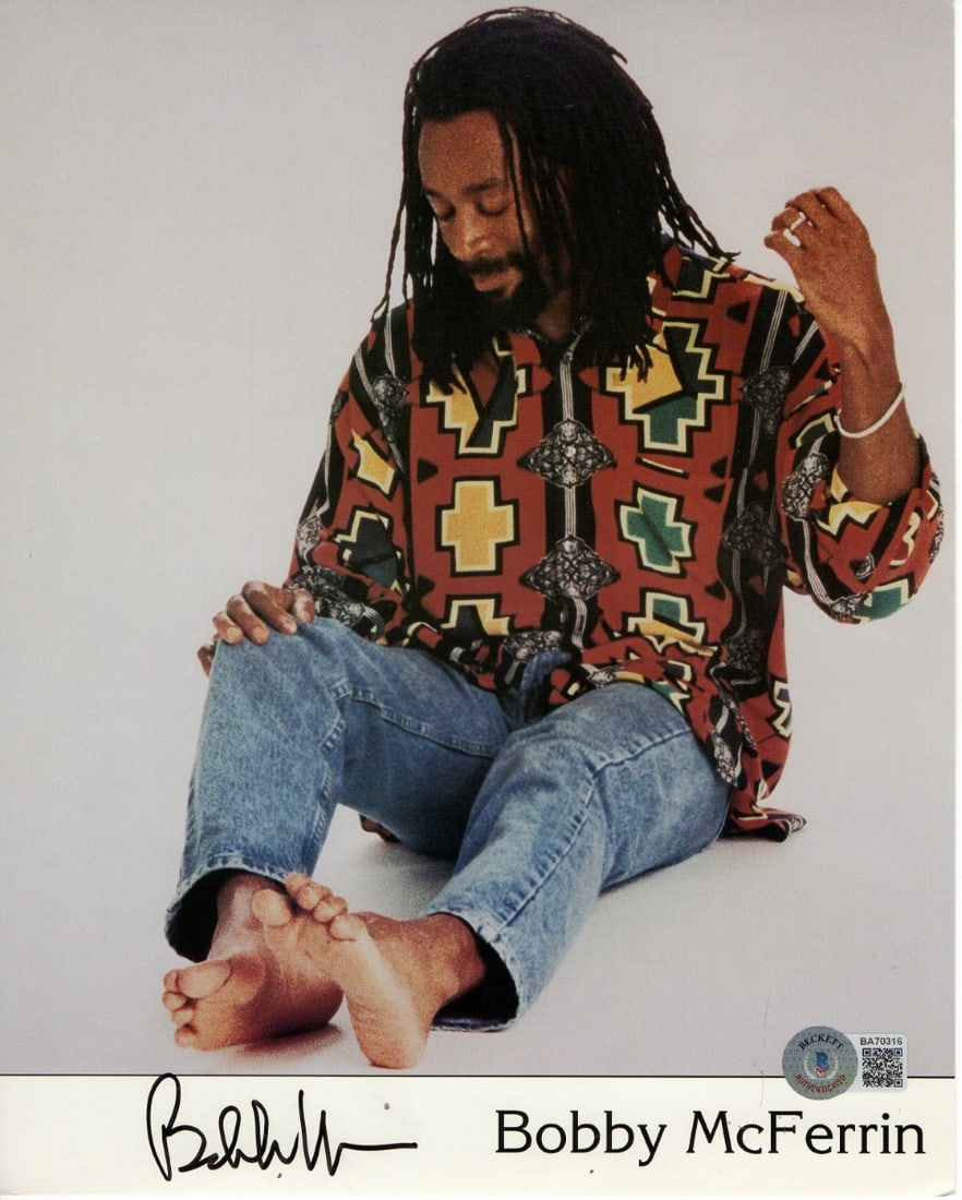 Bobby McFerrin Autographed 8x10 Vintage Photo BAS Certified (1 of 2)
