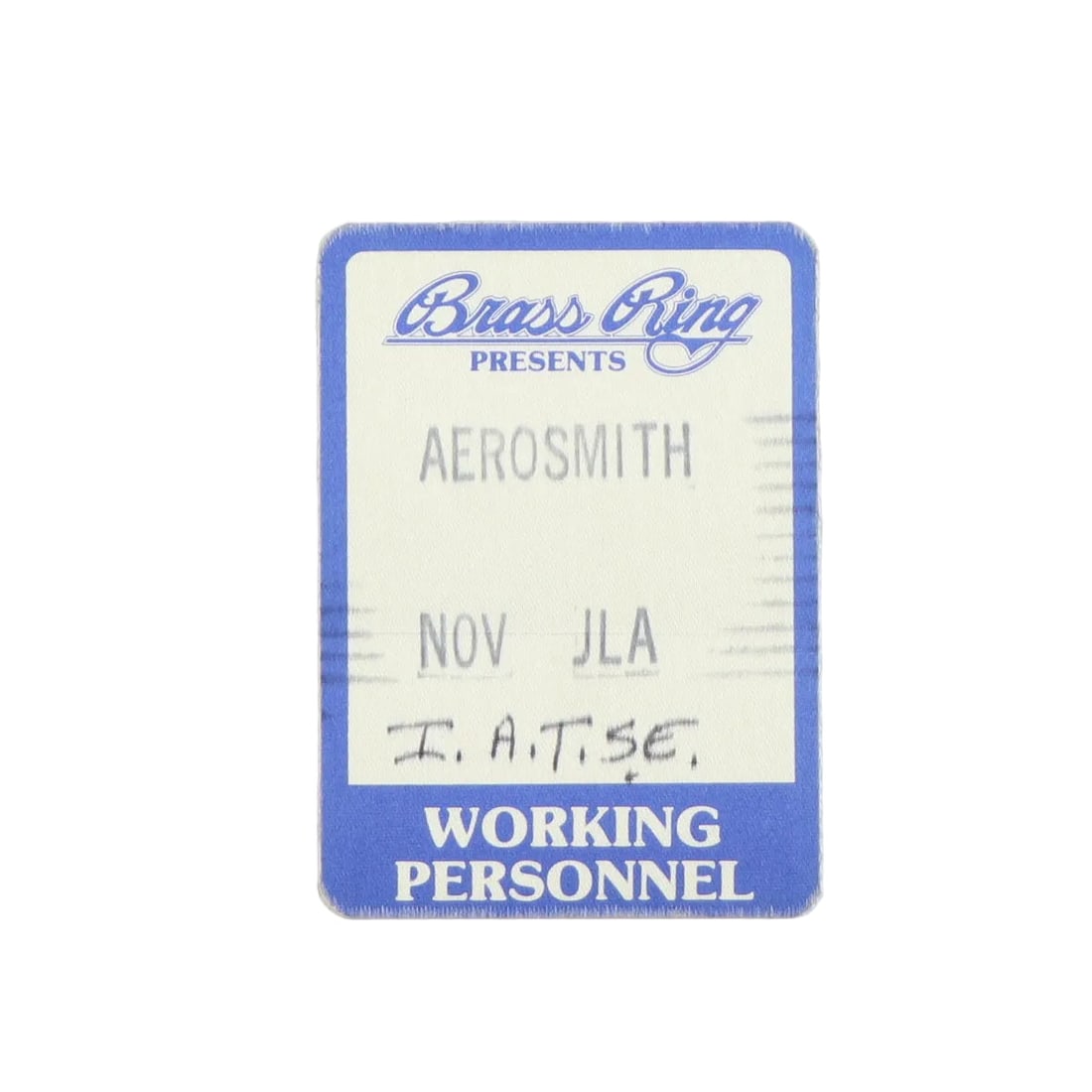 Vintage 1980s Aerosmith Tour Staff Backstage Pass (1 of 2)