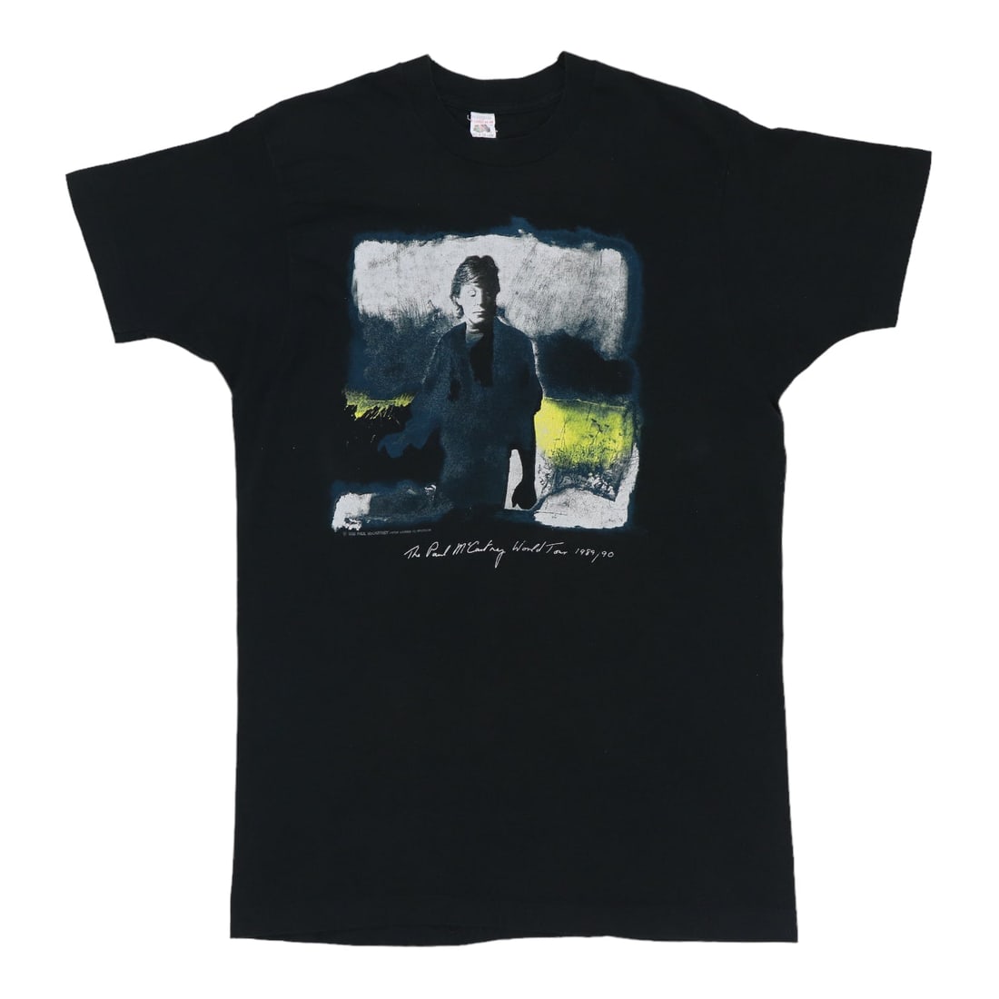 Vintage 1989 Paul McCartney Concert Tour Poly Cotton Black Shirt XL: Vintage 1989 Paul McCartney Concert Tour Poly Cotton Black Shirt XL This is an original vintage 1989 Paul McCartney World Tour shirt featuring front and back graphics. Made from a 50/50 poly/cotton bl