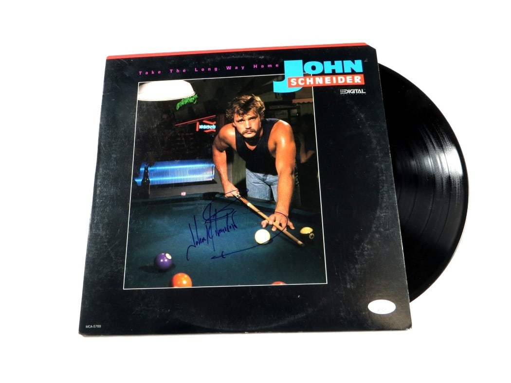John Schneider Autographed Record Album Cover JSA Authenticated (1 of 4)