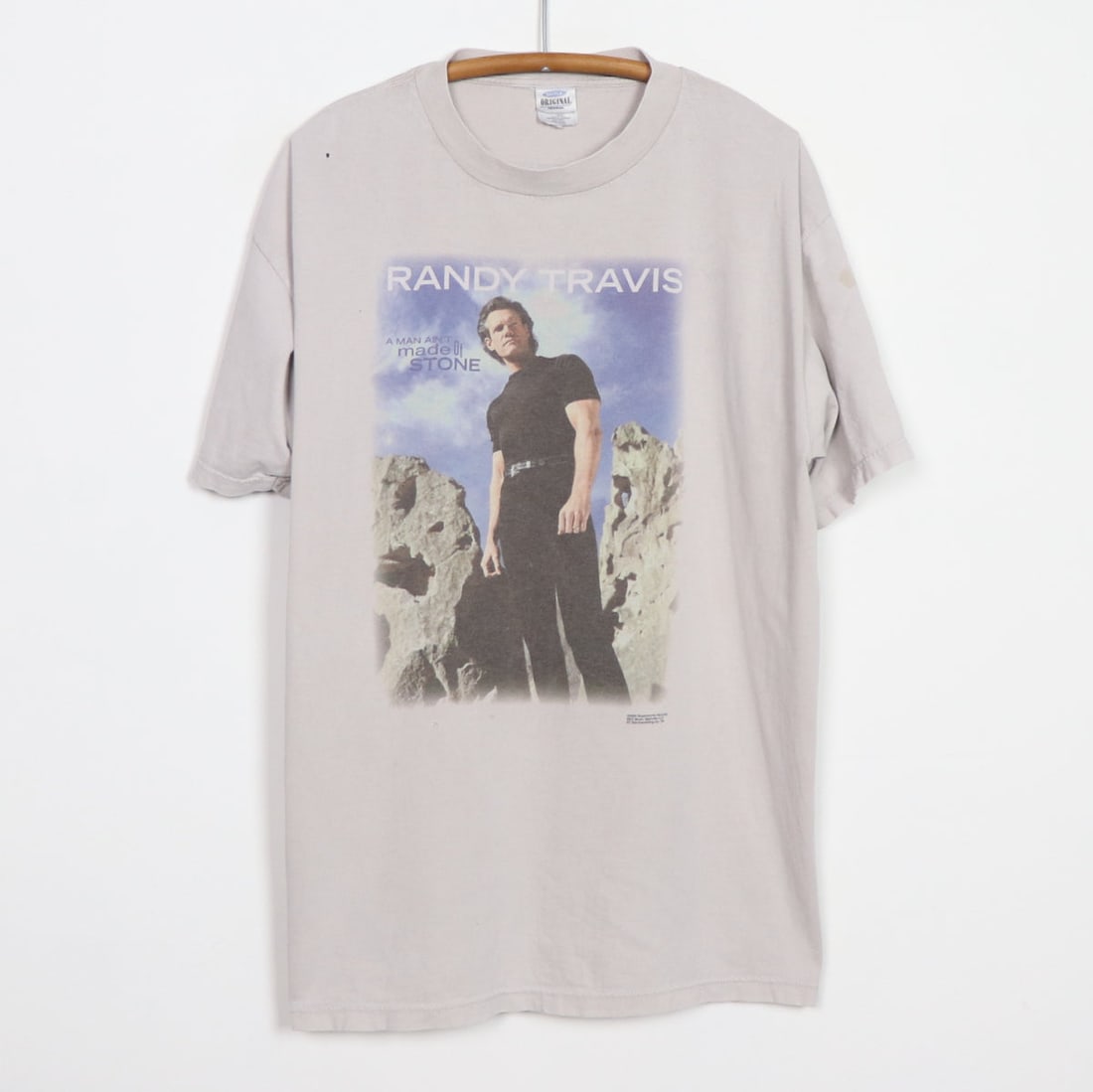Vintage 2000 Randy Travis Tour T-Shirt A Man Ain't Made Of Stone XL (1 of 10)
