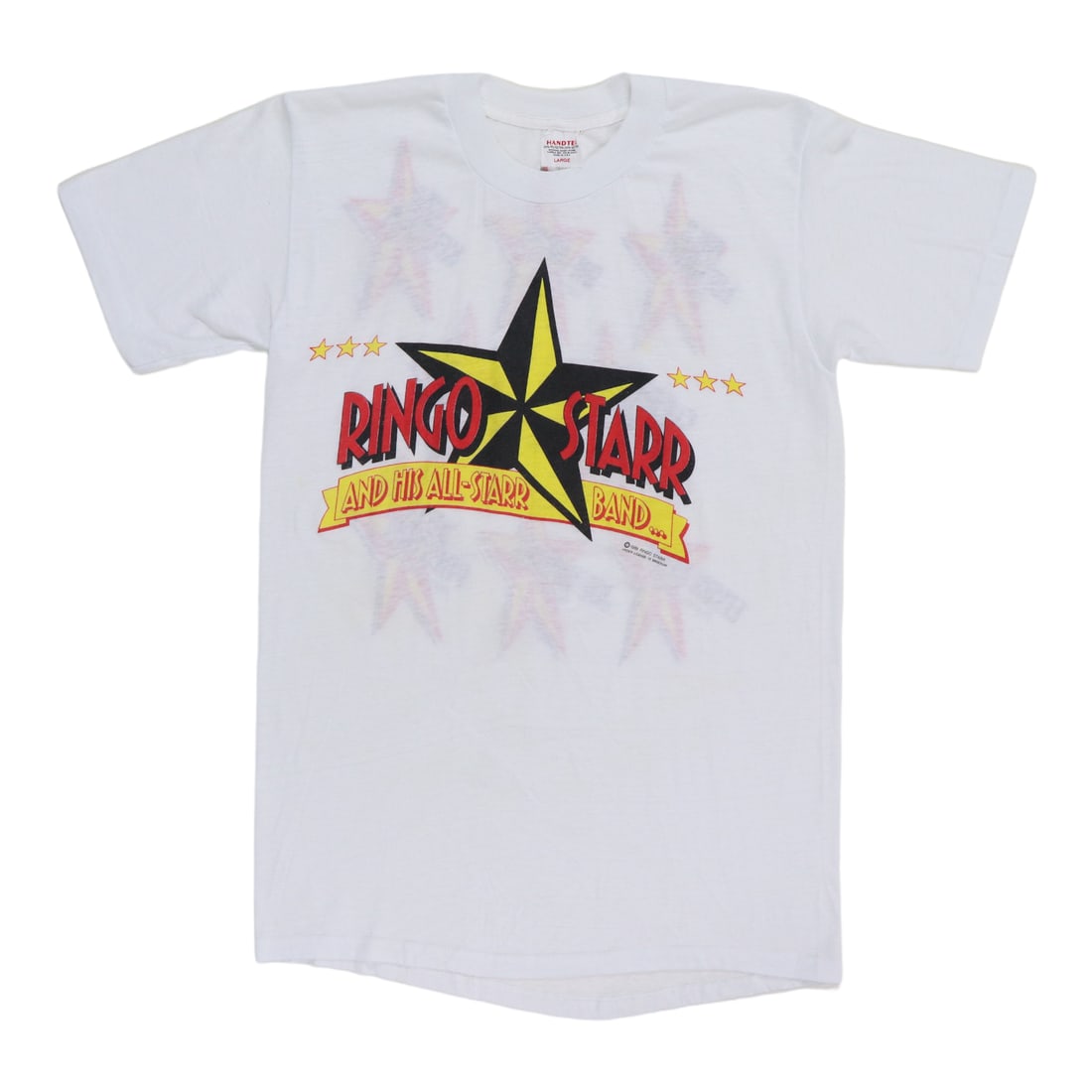 Vintage 1989 Ringo Starr All Star Band Concert T-Shirt White Poly Cotton (1 of 6)