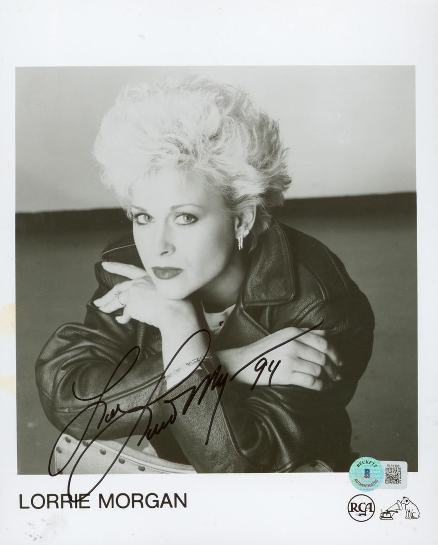 Lorrie Morgan Signed 8x10 Photo Authentic BAS Hologram: Lorrie Morgan Signed 8x10 Photo Authentic BAS Hologram This authentic 8x10 photograph features the signature of Lorrie Morgan, a renowned country musician. Personally signed, this item is accompanied 