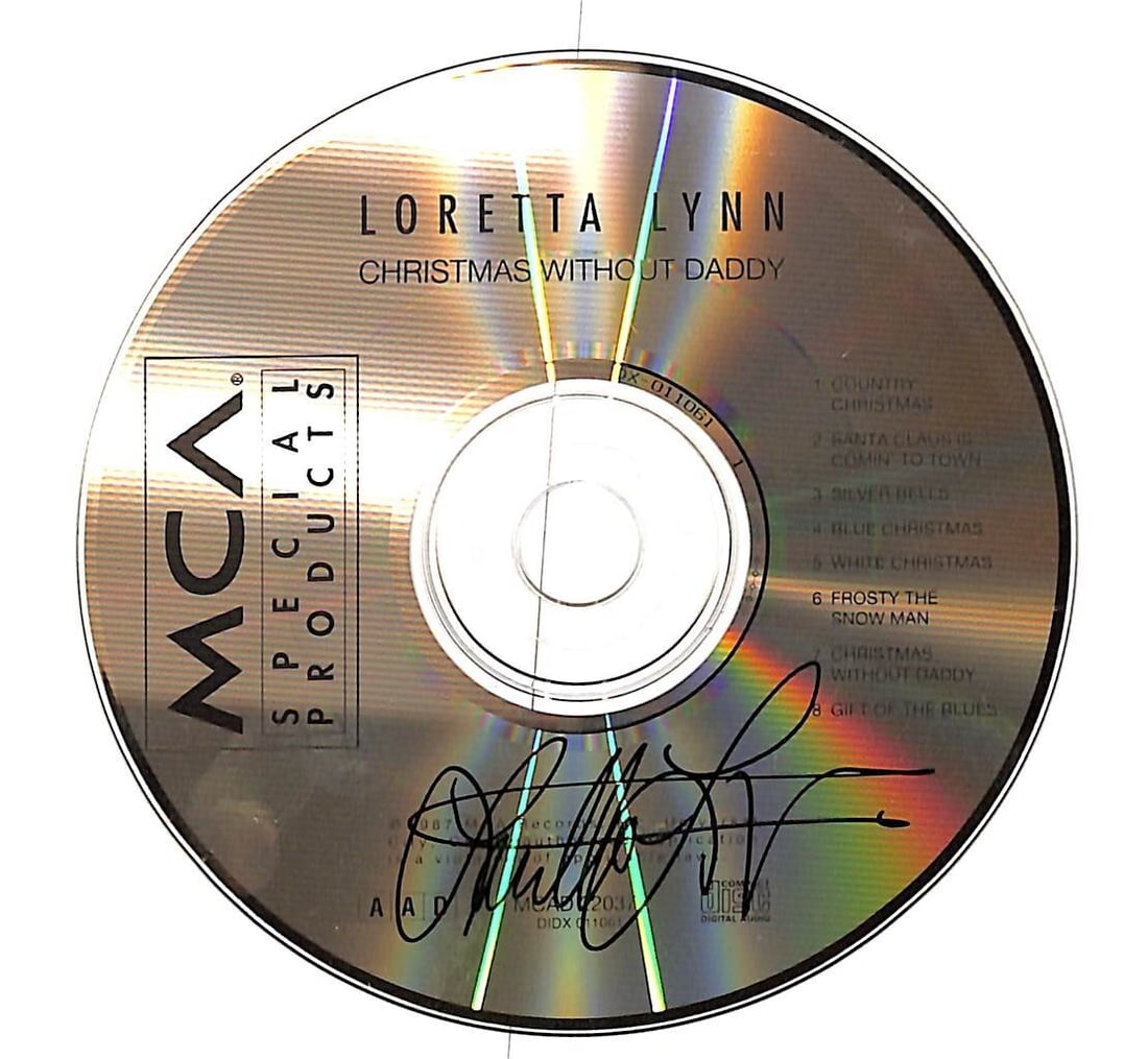Loretta Lynn Signed CD Christmas Without Daddy JSA Authenticated (1 of 2)