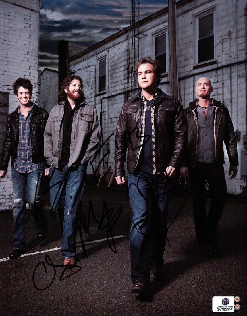 8x10 Photo Signed by Eli Young Band Members Authenticated by Global Authentics (1 of 2)