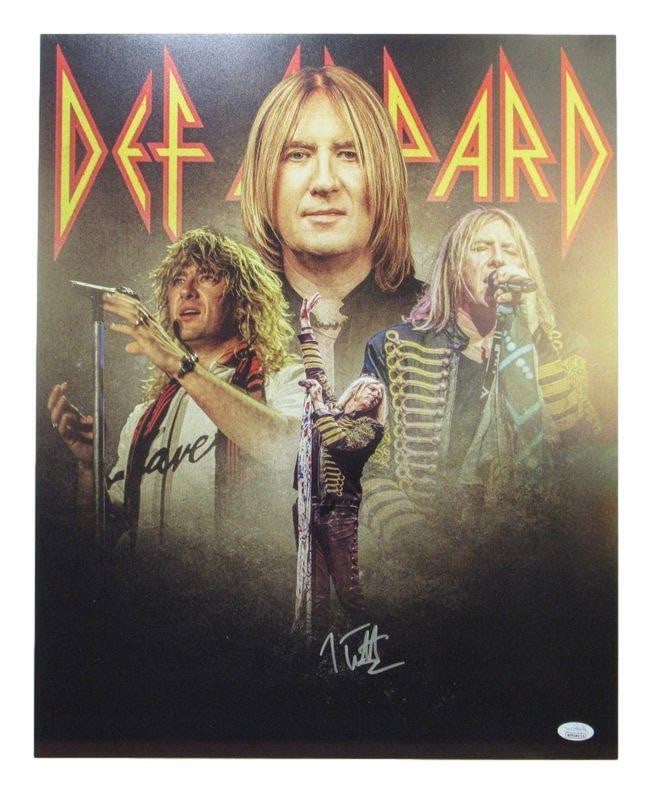Joe Elliott Signed 16x20 Photo Def Leppard JSA Certified: Joe Elliott Signed 16x20 Photo Def Leppard JSA Certified Capture a piece of rock history with this Joe Elliott Autographed 16x20 Photo from Def Leppard. This stunning photograph is not just a collecto