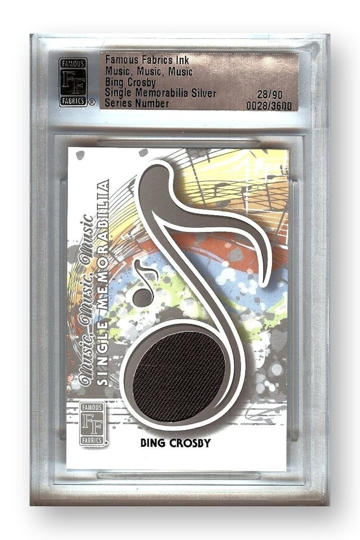 Bing Crosby 2012 Famous Fabrics Jacket Relic Trading Card 28/90 (1 of 2)