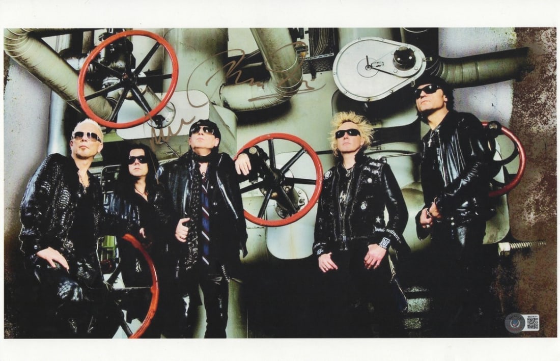 Klaus Meine Pawel Maciwoda Signed 11x17 Photo Scorpions Beckett Authenticated (1 of 2)