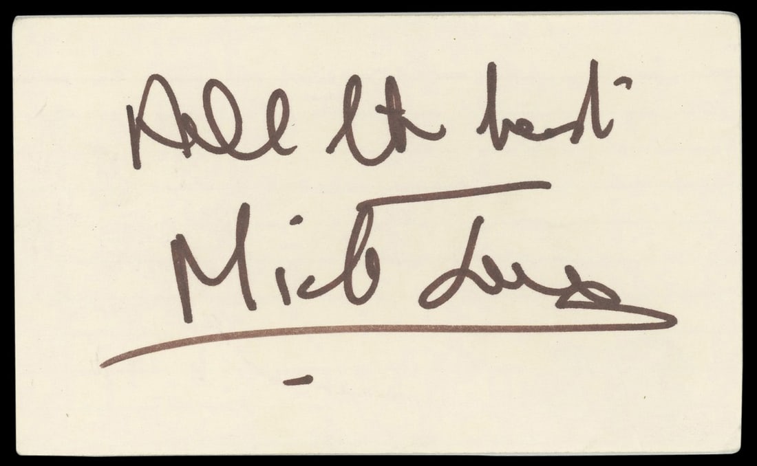 Mick Jones Foreigner Signed 3x5 Index Card BAS Authenticated (1 of 2)