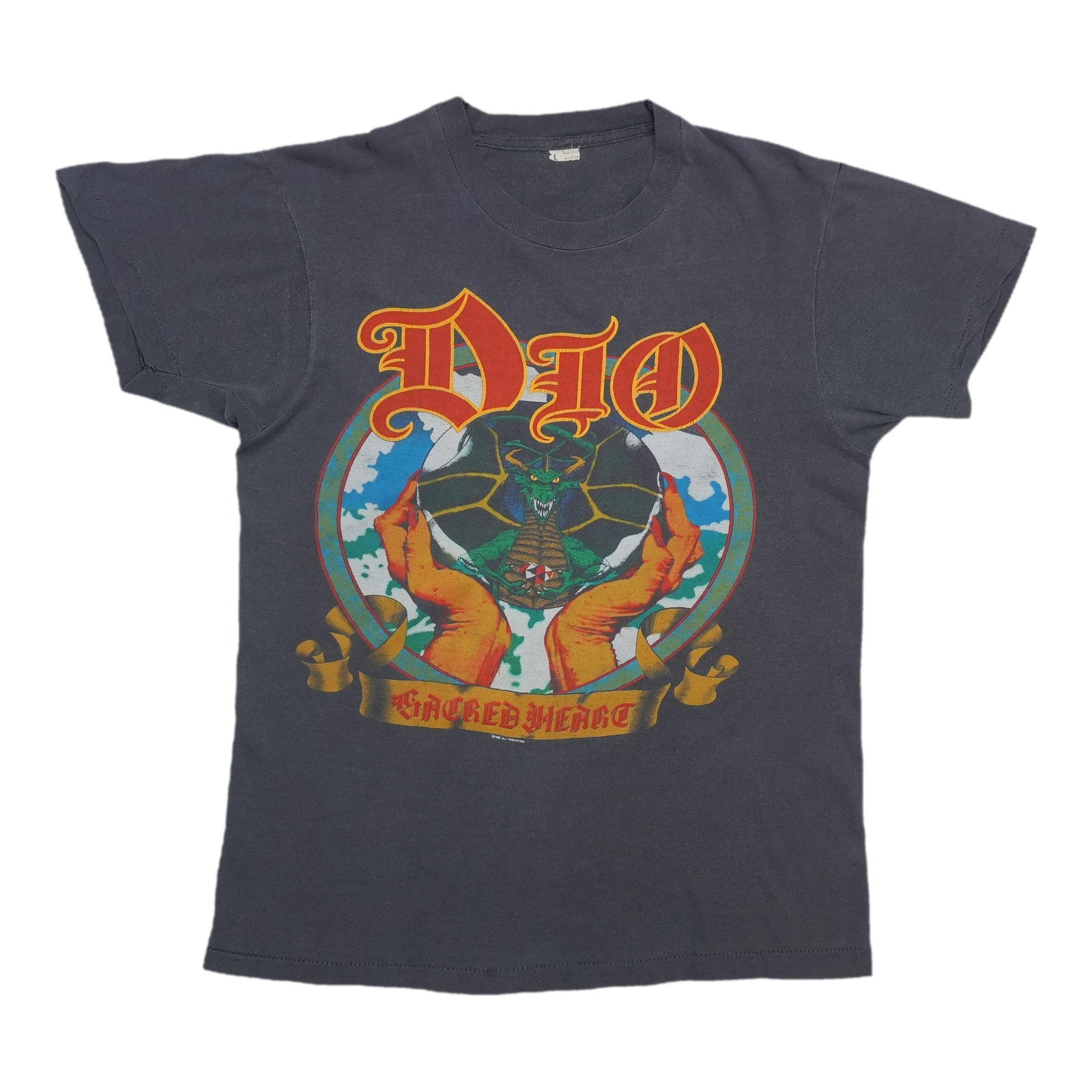 Vintage 1985 Dio Sacred Heart concert tee Large black cotton (1 of 7)
