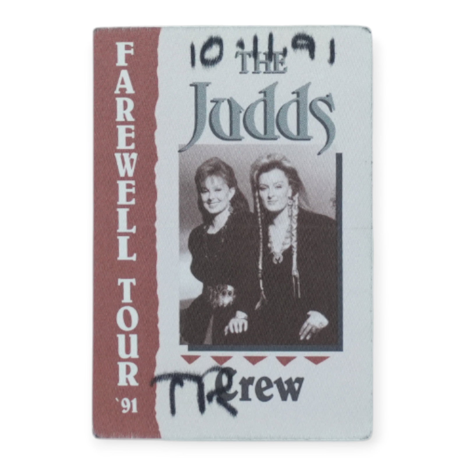 Vintage 1991 Backstage Pass from The Judds Farewell Tour (1 of 2)