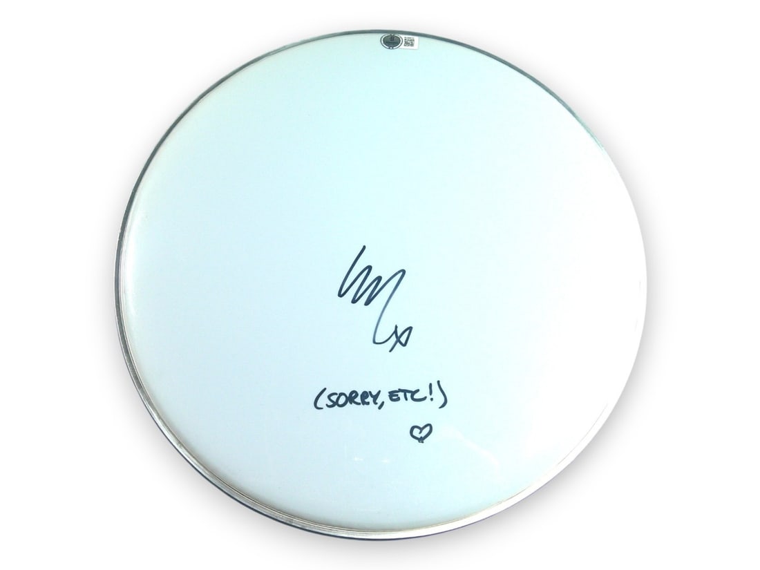13 Inch Drumhead Signed by Lauren Mayberry of Chvrches Beckett Authenticated (1 of 3)