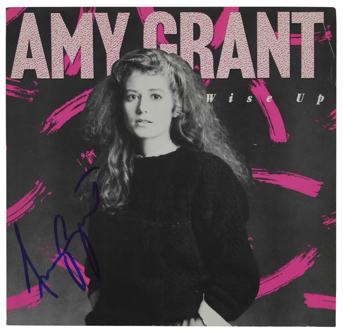 Amy Grant Signed Wise Up Album Cover with Beckett Authentication: Amy Grant Signed Wise Up Album Cover with Beckett Authentication This is an authentic signed Wise Up 45 RPM album cover by the renowned artist Amy Grant. The cover has been personally signed and is ba
