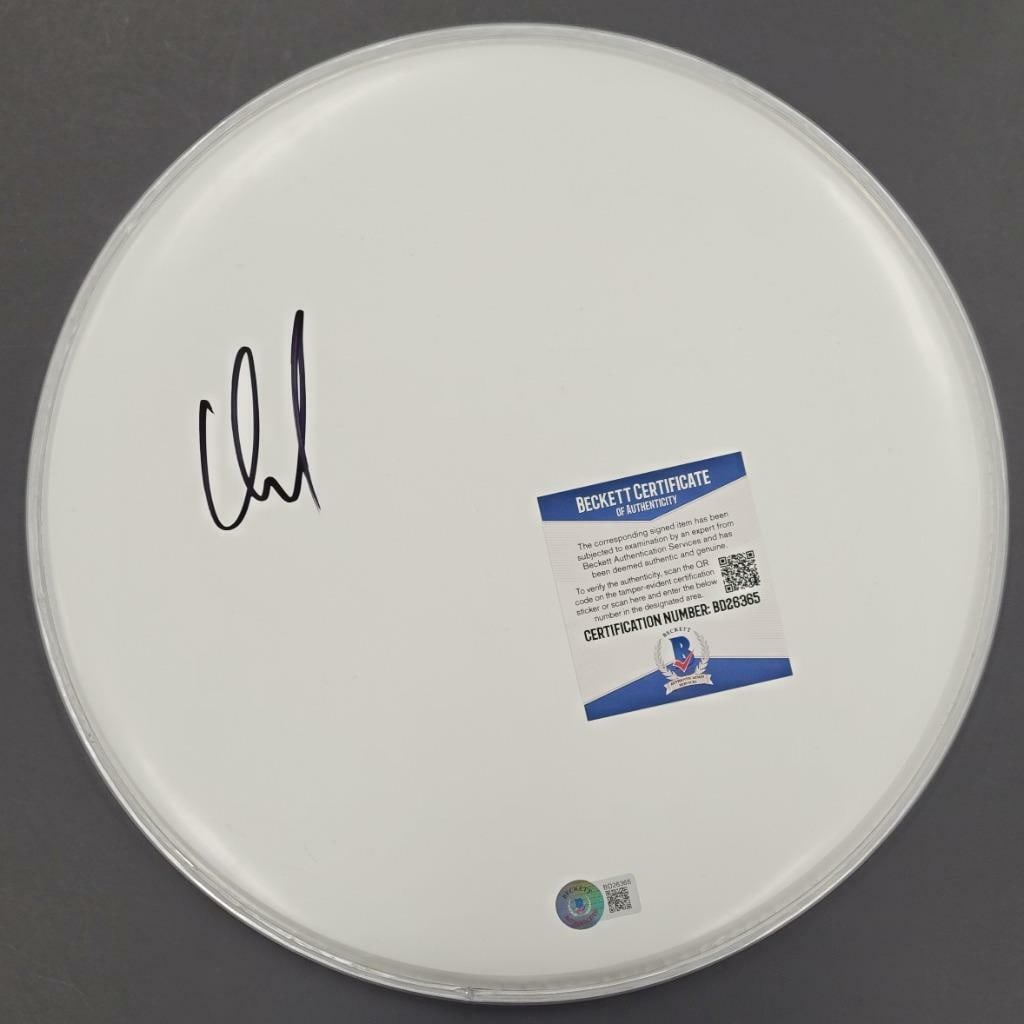 12 Inch Drumhead Signed by Disturbed Singer David Draiman Beckett Authenticated: 12 Inch Drumhead Signed by Disturbed Singer David Draiman Beckett Authenticated This is a 12-inch drumhead authentically signed by David Draiman, the vocalist of Disturbed. The autograph has been veri