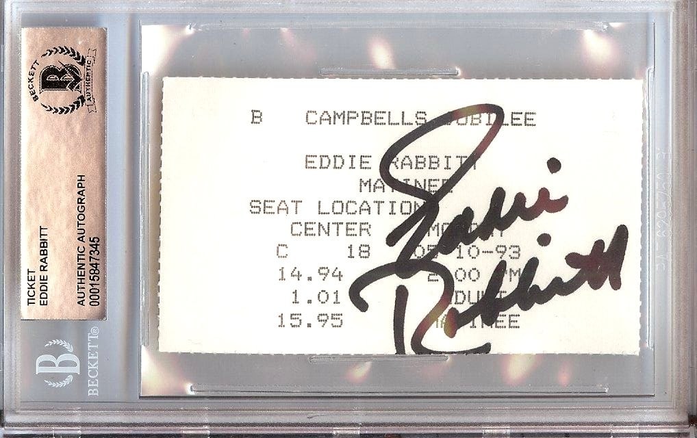 Eddie Rabbitt 1994 Signed Concert Ticket Stub Beckett Authenticated (1 of 1)