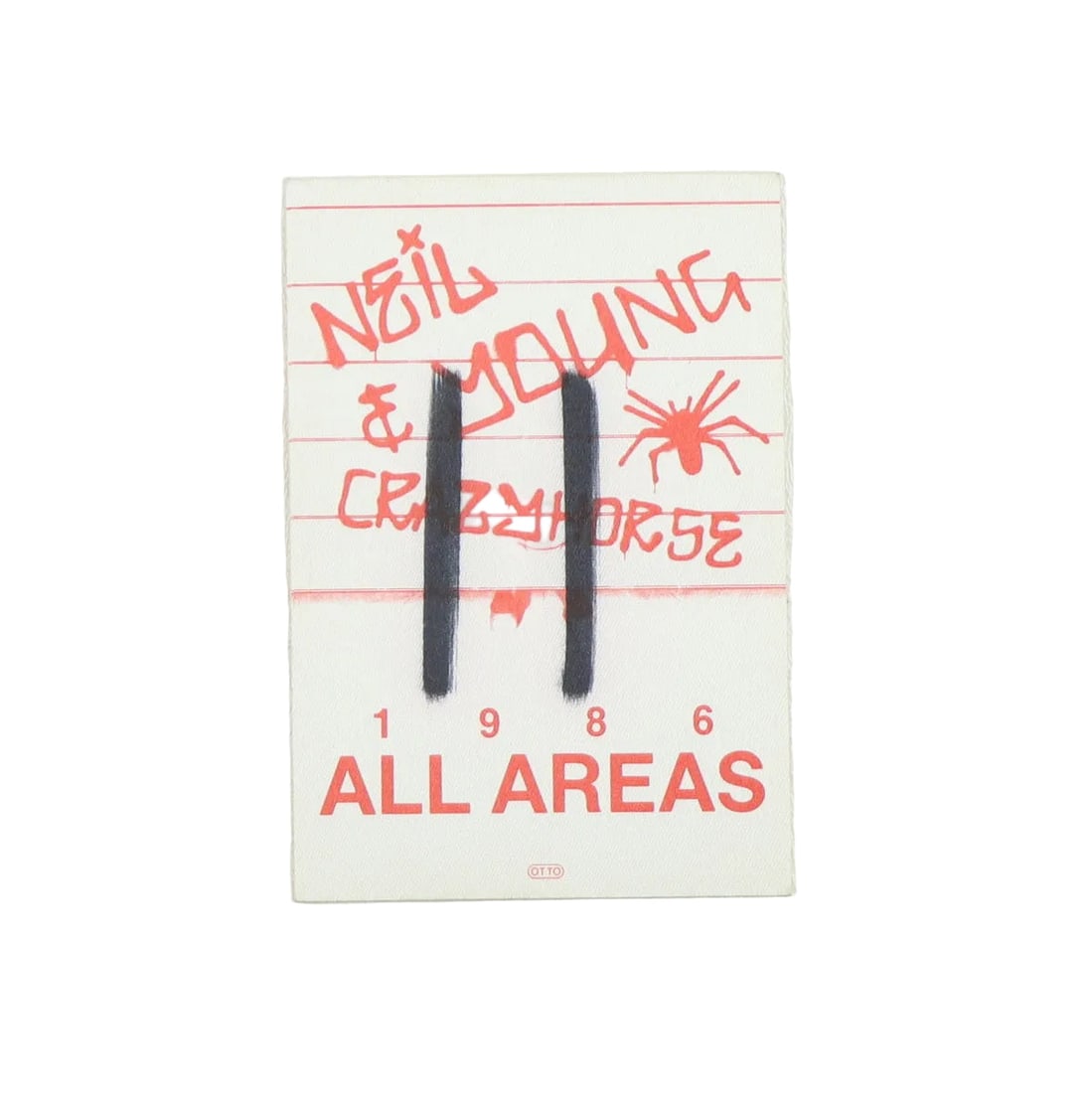 Vintage 1986 Neil Young Crazyhorse Tour All Access Backstage Pass (1 of 2)