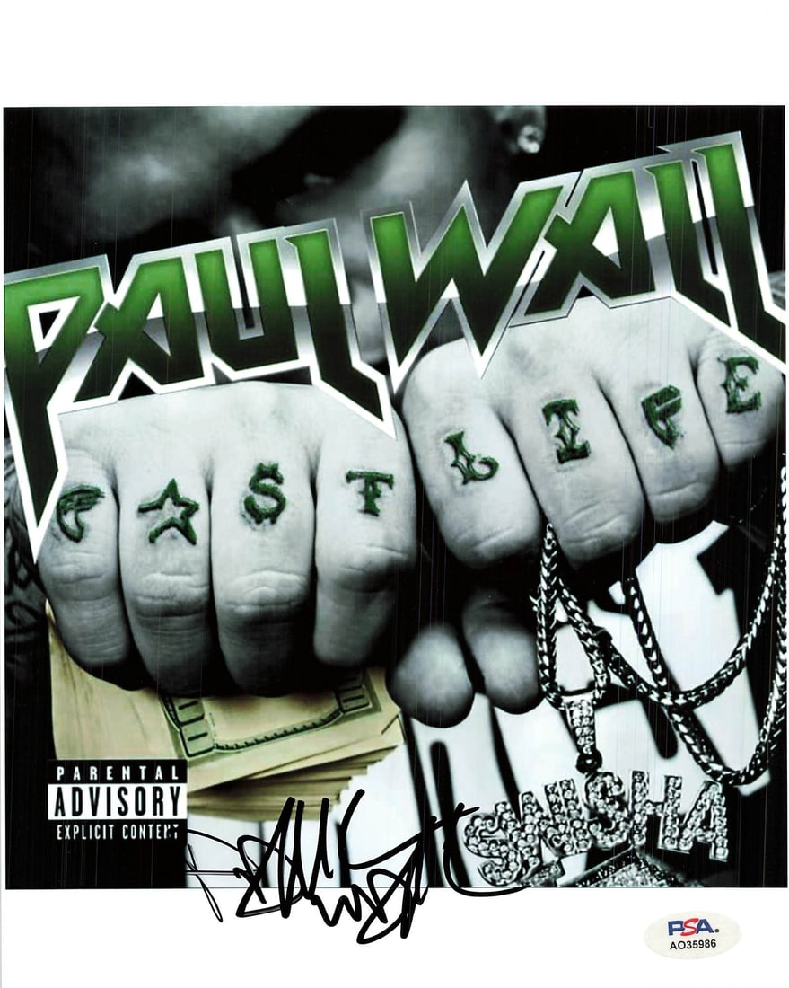 PAUL WALL Autographed 8x10 Photo PSA/DNA Certified Rapper Memorabilia: PAUL WALL Autographed 8x10 Photo PSA/DNA Certified Rapper Memorabilia This 8x10 photograph features the signature of rapper PAUL WALL, ensuring its authenticity through PSA/DNA certification. The phot