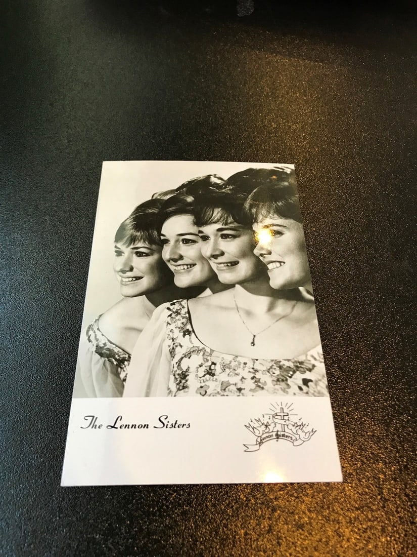 Handwritten Photo Postcard Letter Autographed by The Lennon Sisters (1 of 2)