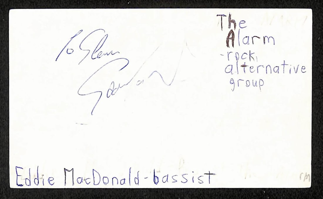 Eddie MacDonald signed 3x5 index card JSA BA209480 (1 of 2)