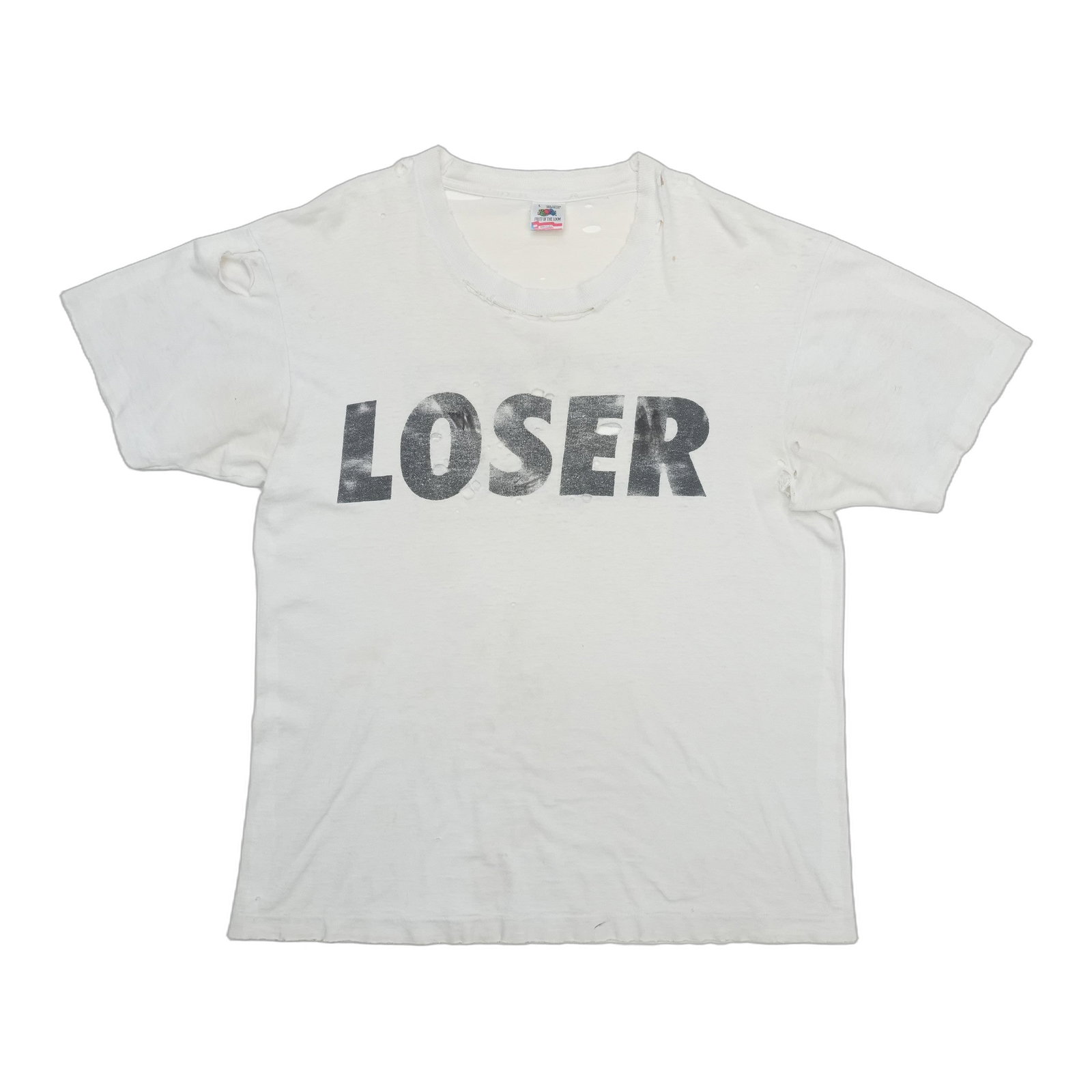 Vintage 1990s Sub Pop Loser White Cotton Shirt Large (1 of 11)