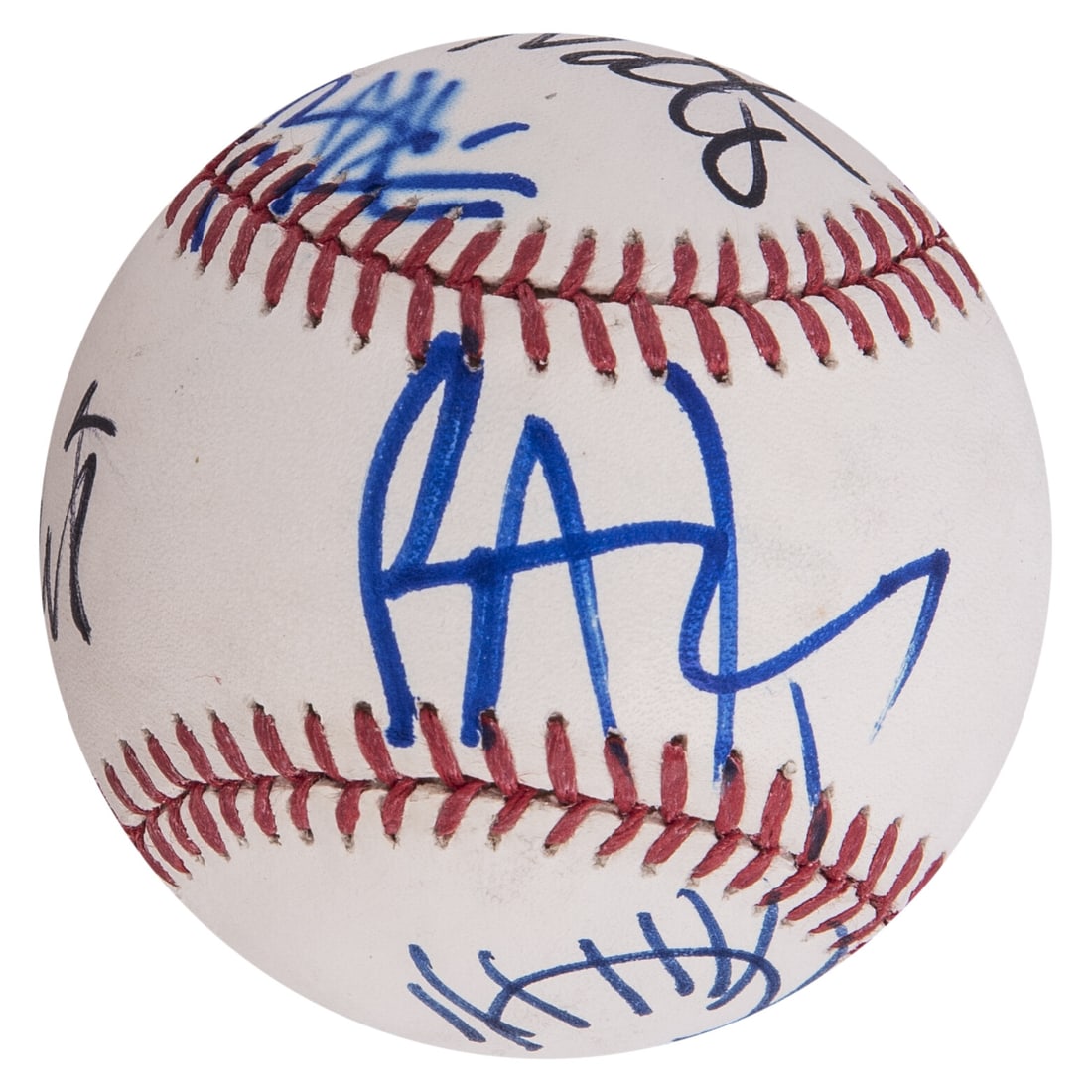 Foo Fighters Multi Signed Baseball with Taylor Hawkins Inscription PSA DNA: Foo Fighters Multi Signed Baseball with Taylor Hawkins Inscription PSA DNA This official Major League baseball features the signatures of all five members of the iconic rock band Foo Fighters: Dave Gr