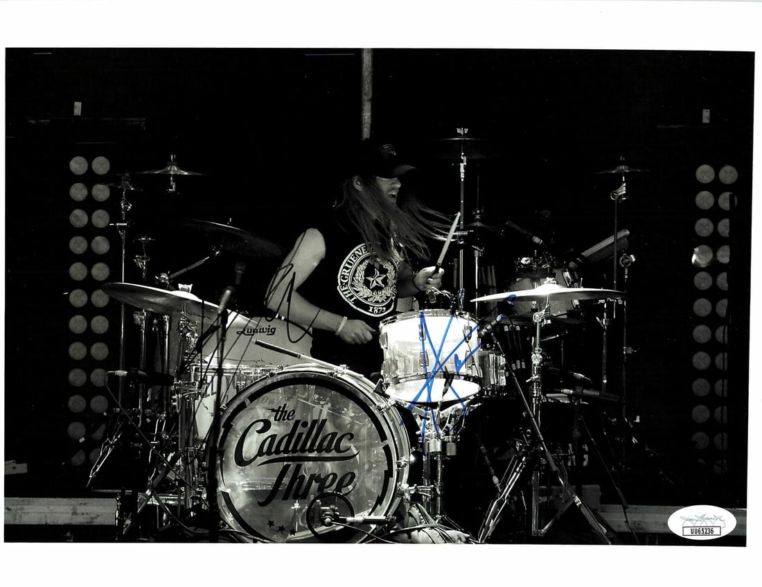 Cadillac Three Signed 8.5x11 Photo JSA Authenticated Rock Memorabilia: Cadillac Three Signed 8.5x11 Photo JSA Authenticated Rock Memorabilia This is a professionally printed 8.5x11 cardstock photograph of the Cadillac Three, featuring the signatures of Jaren Johnston (le