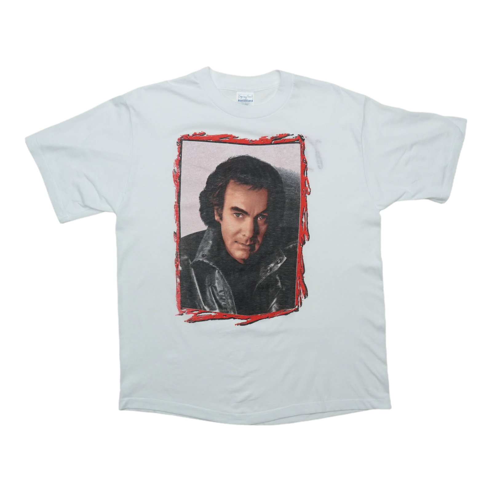 Vintage Neil Diamond 1986 Tour T Shirt Grey XL: Vintage Neil Diamond 1986 Tour T Shirt Grey XL This is an original vintage 1986 Neil Diamond On Tour shirt featuring both front and back graphics. Made from 100% cotton, the shirt is grey and comes in