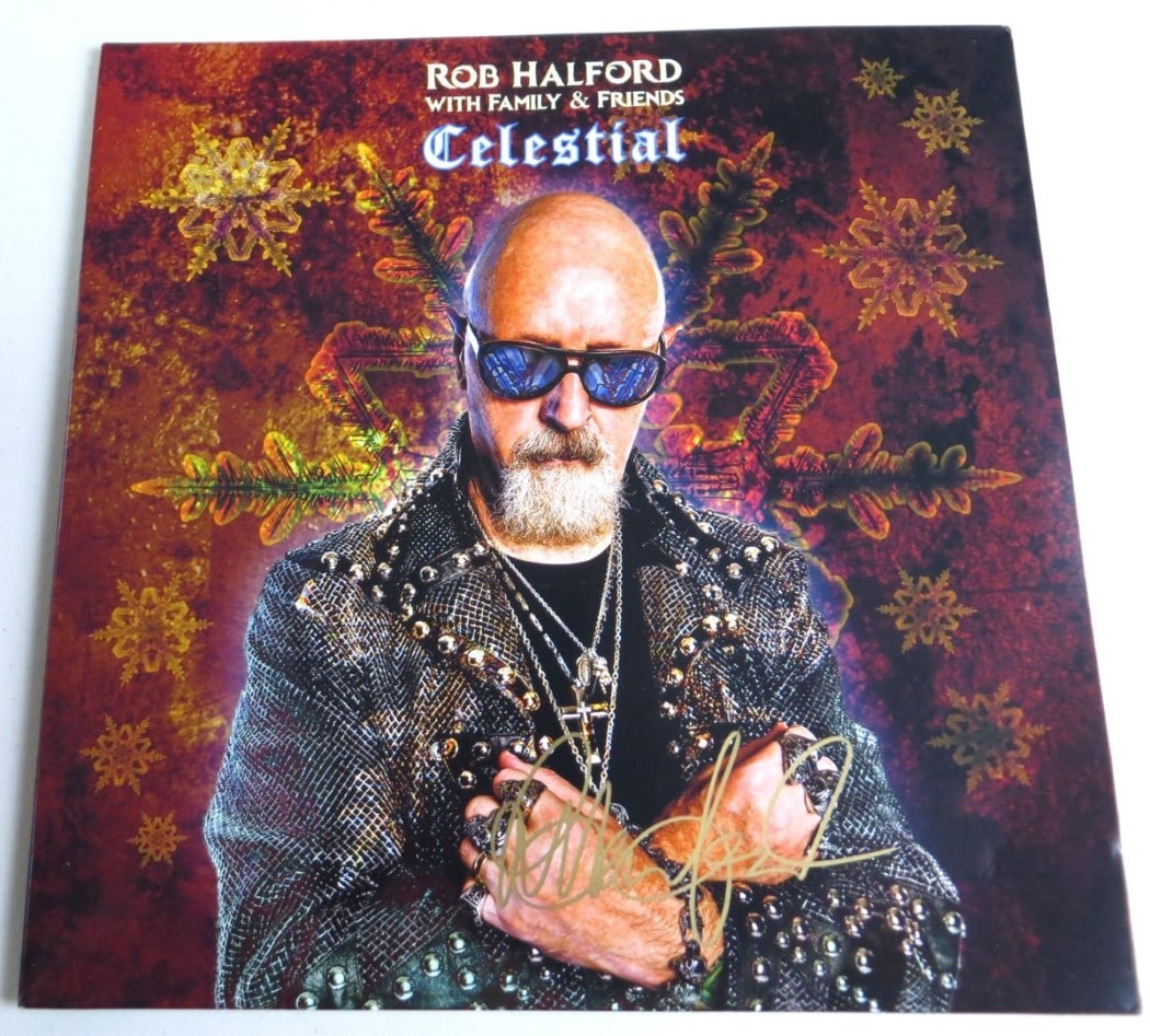 Rob Halford Autographed Record Album Judas Priest JSA Certified: Rob Halford Autographed Record Album Judas Priest JSA Certified This is an original record album signed by Rob Halford, the iconic lead vocalist of Judas Priest. The album is authenticated by James Sp