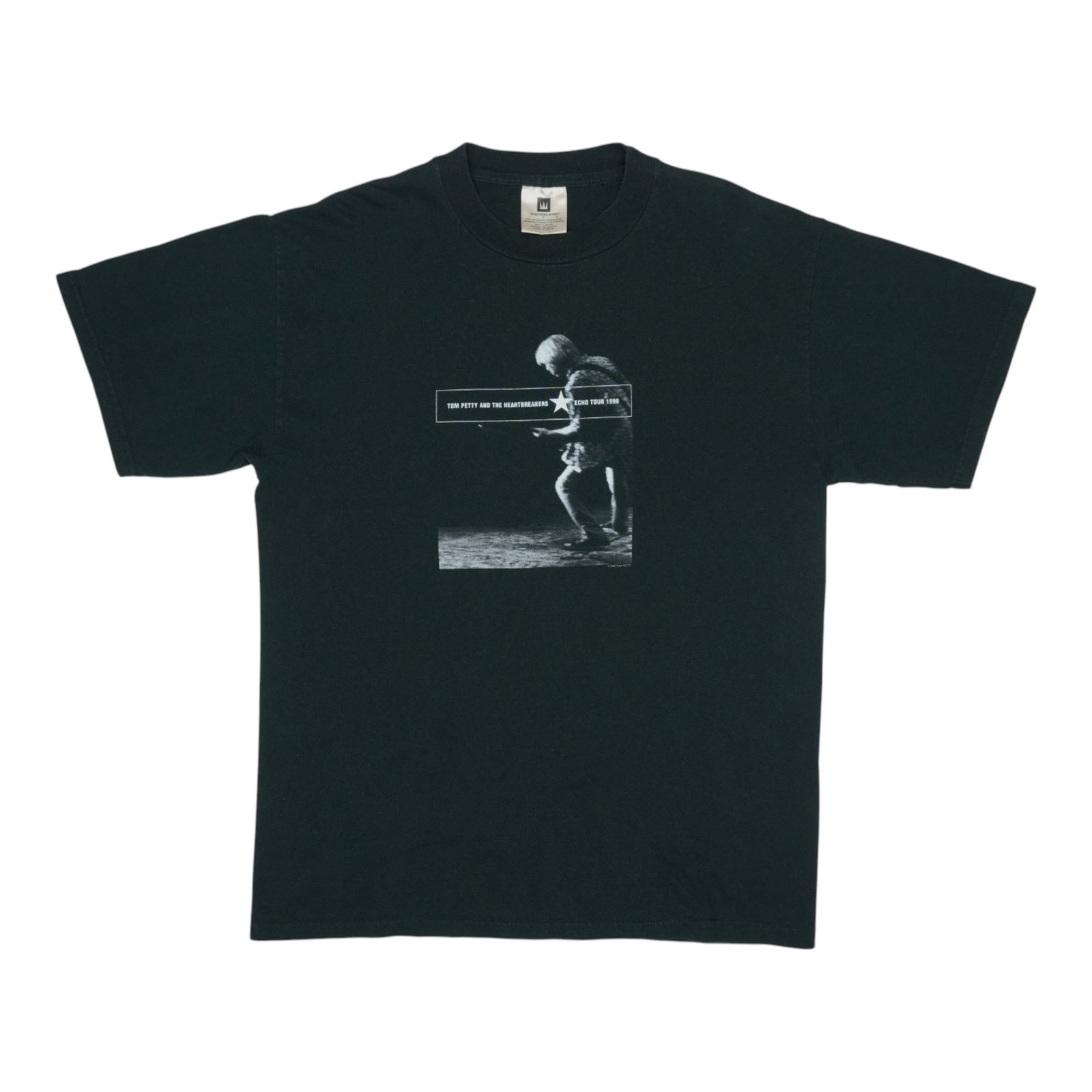 Vintage 1999 Echo Tour Tom Petty Black Cotton Concert T-Shirt Size Large (1 of 5)