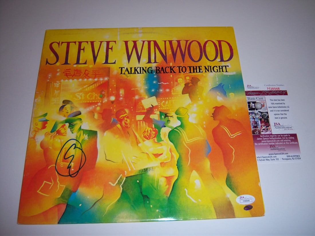 Steve Winwood Autographed Talking Back to the Night LP Album With JSA COA (1 of 1)