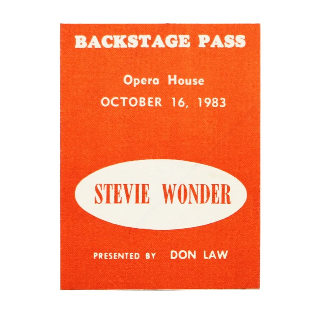 Vintage 1983 Backstage Pass for Stevie Wonder Concert (1 of 2)