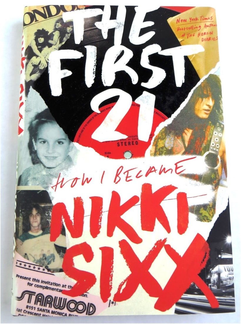 Hardcover Book Signed by Nikki Sixx with Premiere Collectibles Authentication (1 of 3)