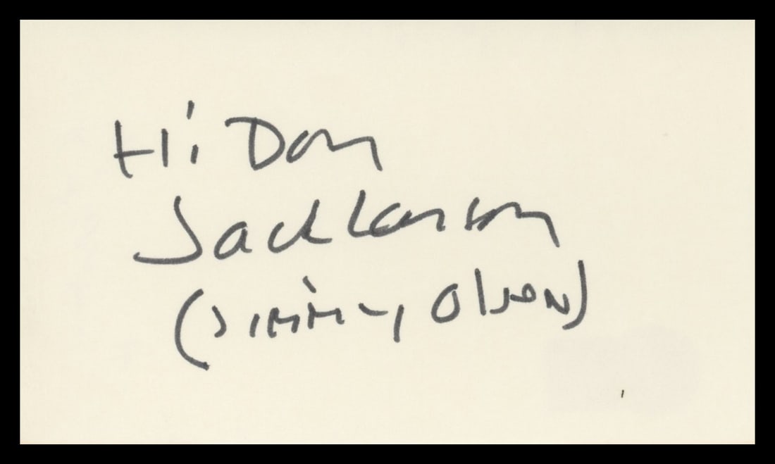 Jack Larson Signed Index Card Beckett Authenticated Adventures of Superman (1 of 2)