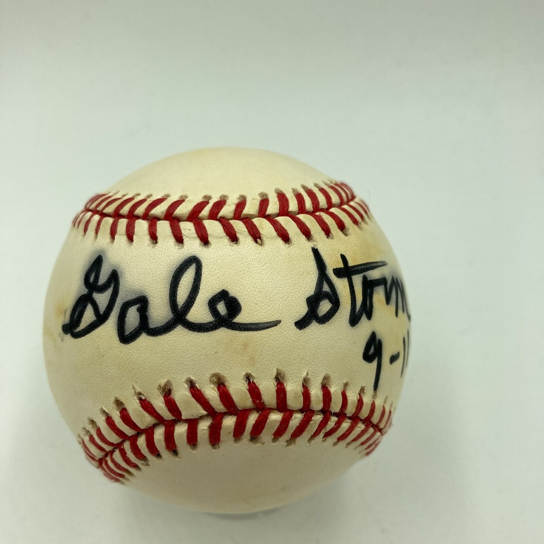 Gale Storm Signed MLB Baseball with JSA Authentication: Gale Storm Signed MLB Baseball with JSA Authentication This is an officially licensed Major League Baseball signed by Gale Storm, a celebrated movie star. The autograph has been authenticated by James