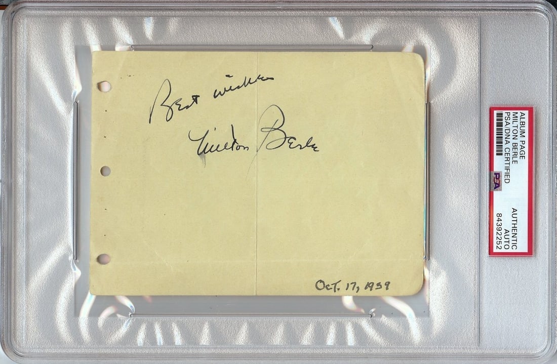 Milton Berle Autographed Cut With PSA DNA Authentication (1 of 1)
