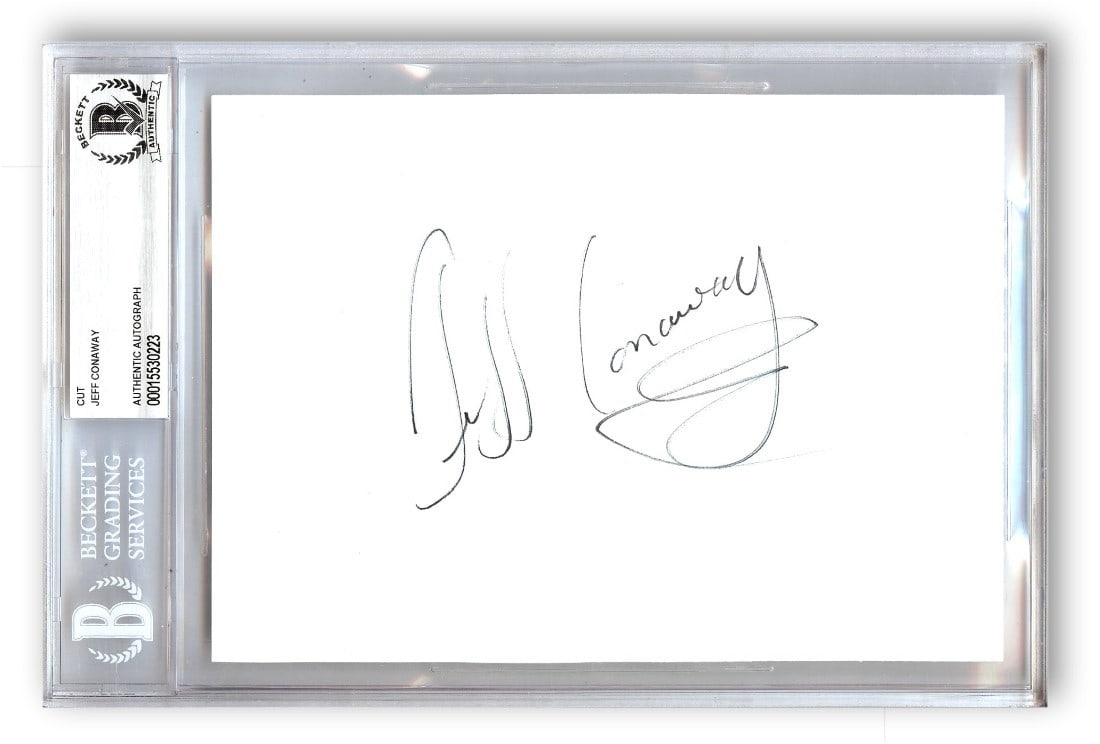 Autographed Jeff Conaway Album Page Babylon 5 Beckett Authenticated 6 x 9 (1 of 1)