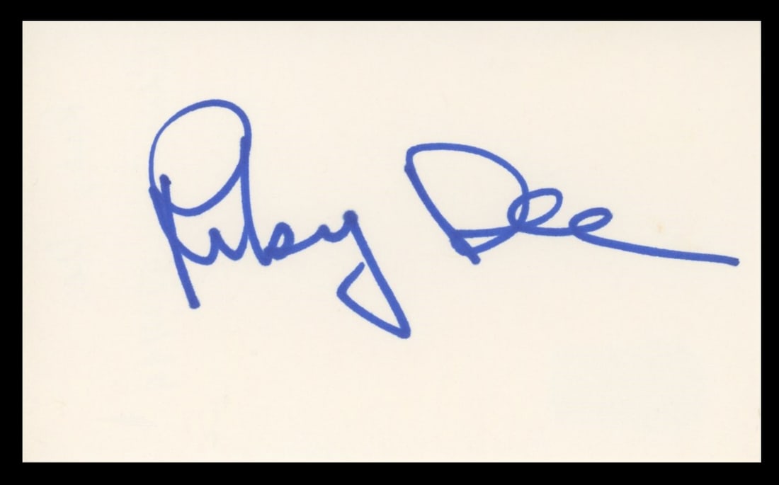 Ruby Dee Signed 3x5 Card Beckett Authenticated From American Gangster (1 of 2)