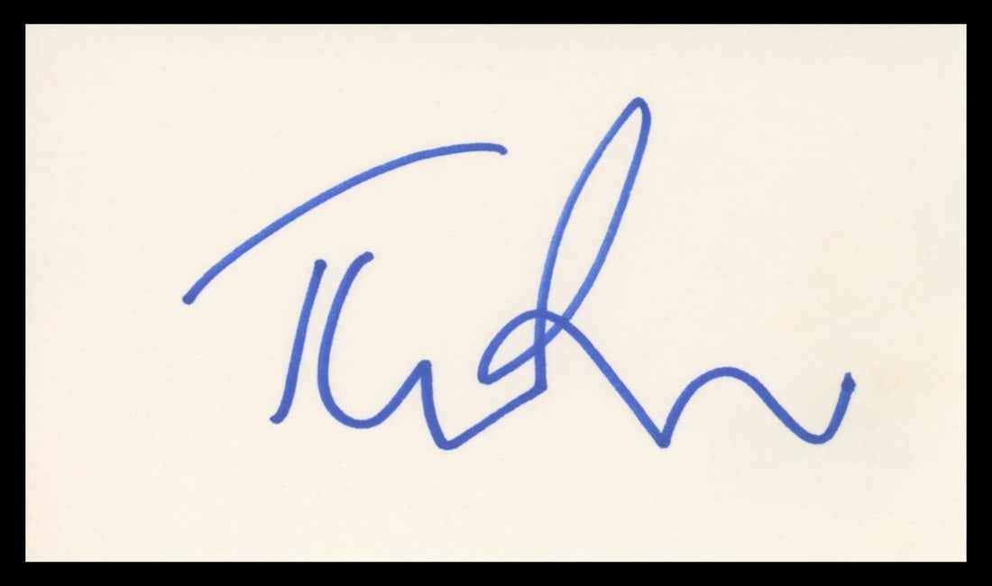 Tim Rice Signed 3x5 Card Beckett Authenticated Aladdin Autograph (1 of 2)