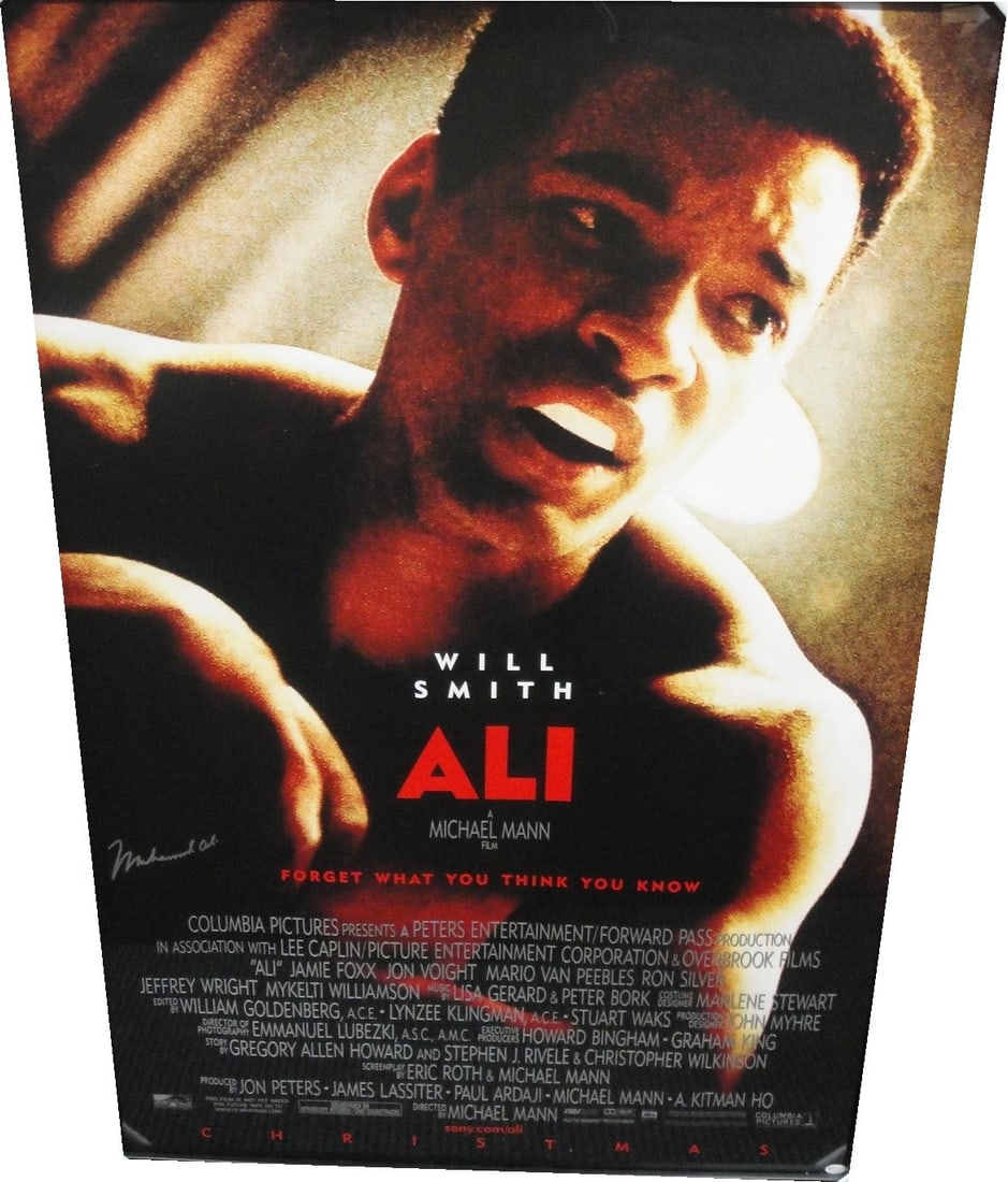 Hand Signed Muhammad Ali Movie Poster Authenticated by Online Authentics (1 of 4)
