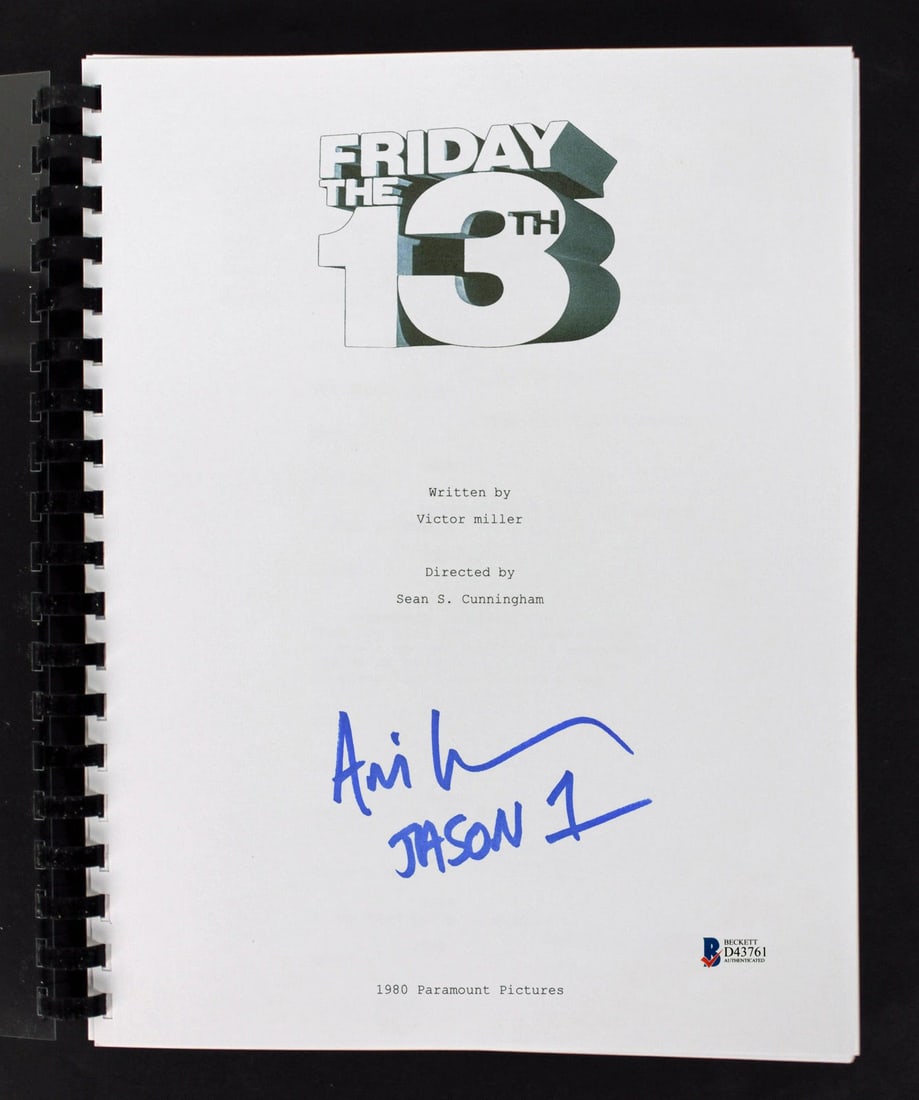 Ari Lehman Signed Friday The 13th Script Jason 1 BAS Certified (1 of 3)