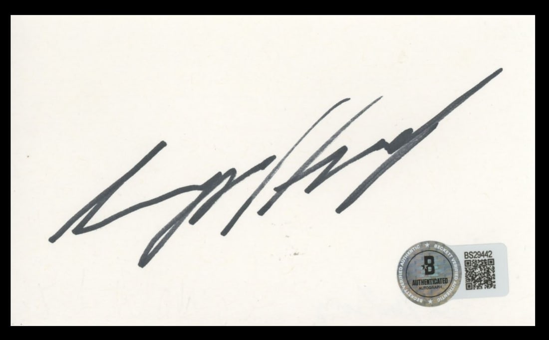 Josh Holloway Lost Signed 3x5 Index Card Beckett Authenticated (1 of 2)