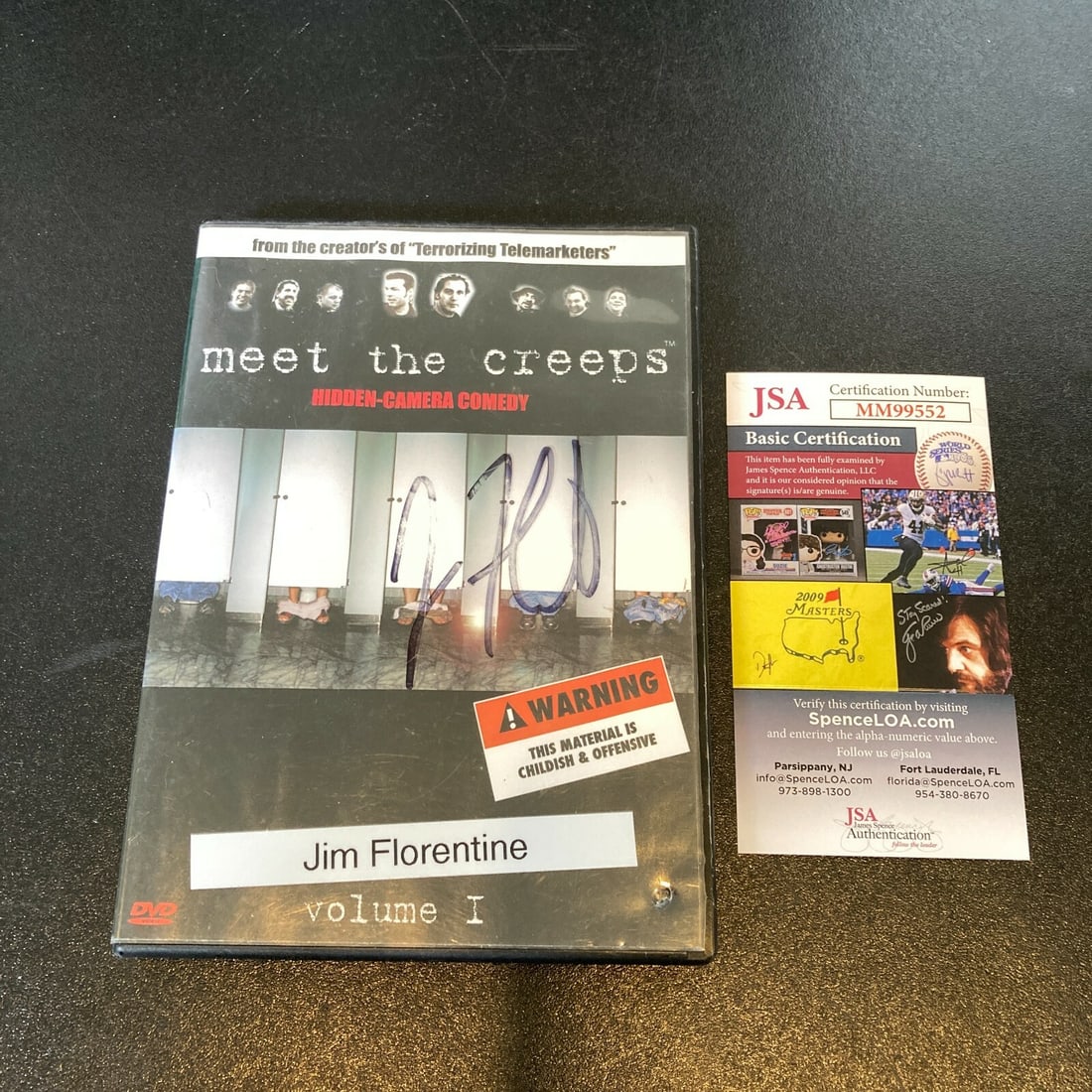 Meet The Creeps DVD Jim Florentine Autograph With JSA Authentication (1 of 7)