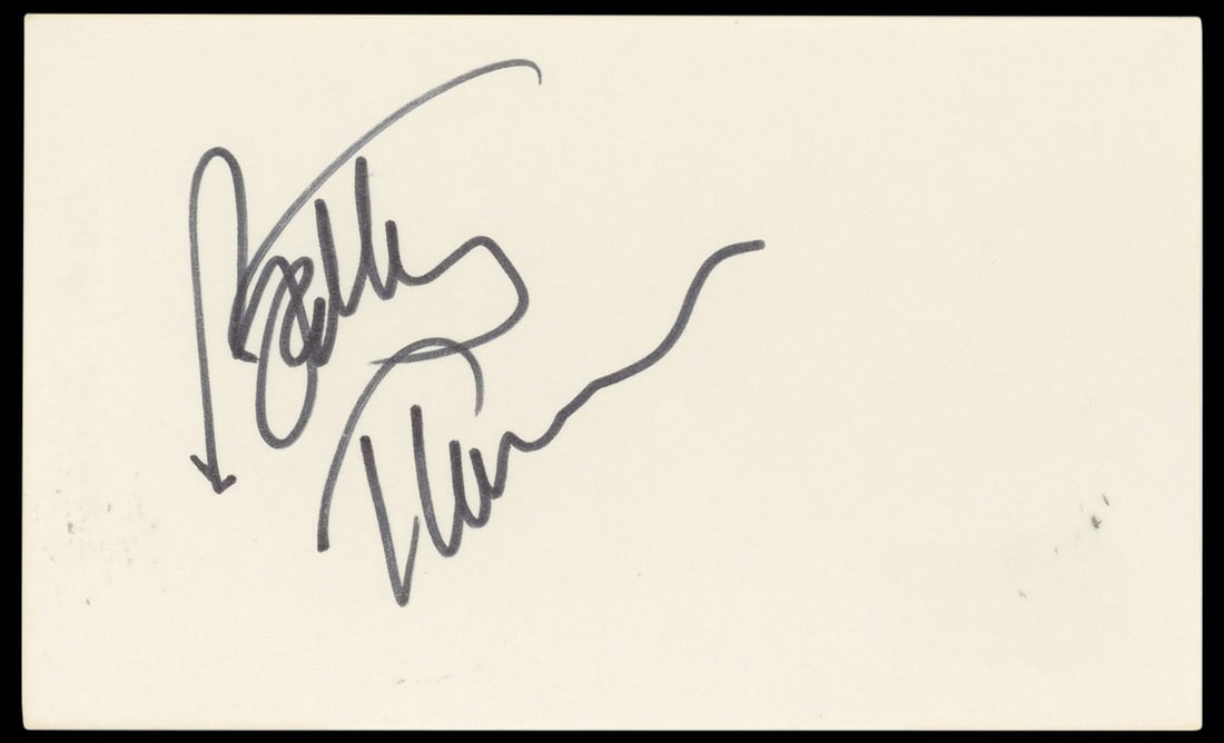 Betty Thomas Signed 3x5 Index Card Hill Street Blues Beckett Authenticated (1 of 2)